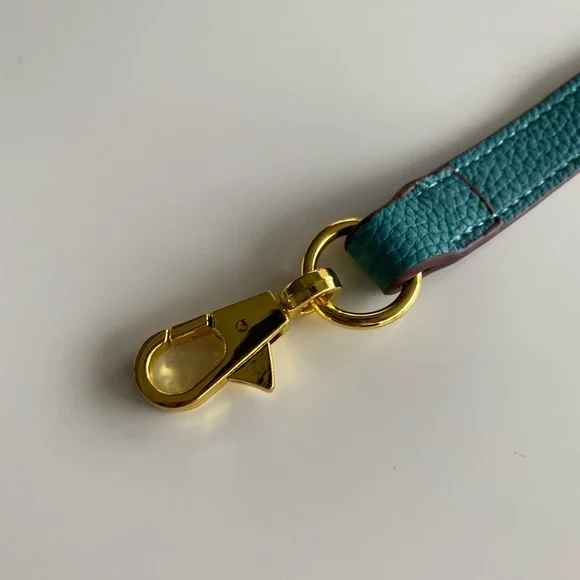 Vegan Leather Adjustable Turquoise Bag Strap - Picture 8 of 10